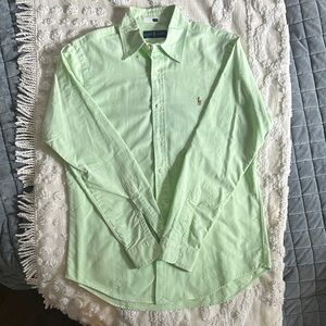 Ralph Lauren Cotton Men's Mint Green Button Down Shirt